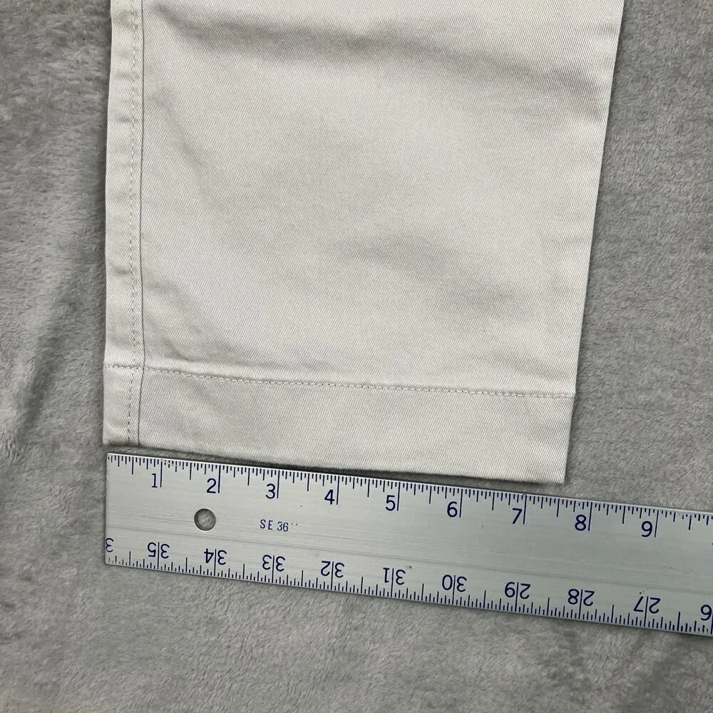 J Crew Chino Pants Mens 35x30 Gray Stone Slim Fit Original Cotton Stretch CO399